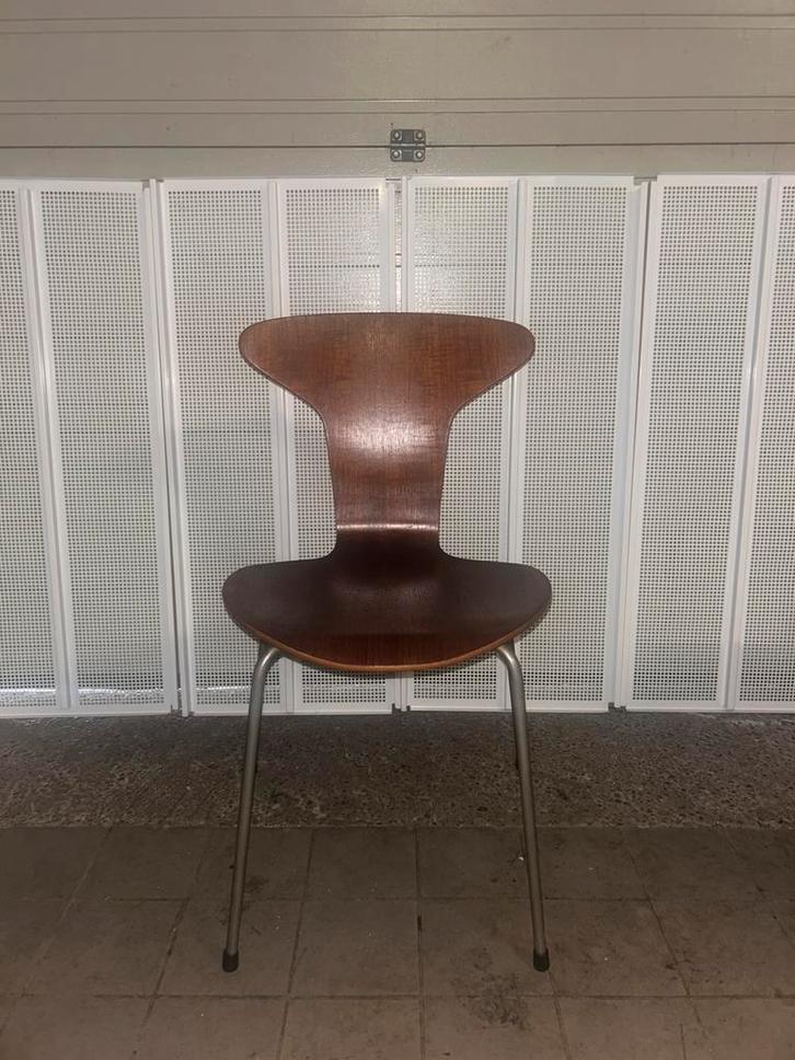 Vintage arne jacobsen fritz hansen vlinder stoel, Huis en Inrichting, Stoelen, Eén, Bruin, Ophalen