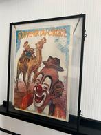 Mooie Oude Souvenir Du Cirque Circus Poster In Frame, Verzamelen, Ophalen of Verzenden, Gebruikt, Rechthoekig Staand