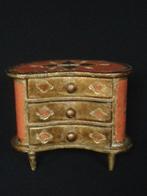 Klein Florentijns LADENKASTJE <> Verguld SIERADENKASTJE 1960, Antiek en Kunst, Ophalen of Verzenden