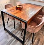 Mango houten eettafel 90x160 - Prima staat!, Zo goed als nieuw, 150 tot 200 cm, Vier personen, Industrieel