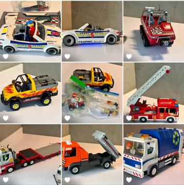 7 prachtige Playmobil (vracht) auto's en 1 Quad, COMPLEET!