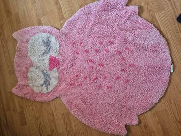 Roze uil vloerkleed voor baby/ kinderkamer beschikbaar voor biedingen