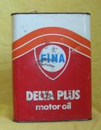 FINA DELTA PLUS MOTOR OLIE BLIK € 15., Verzamelen, Merken en Reclamevoorwerpen, Ophalen of Verzenden