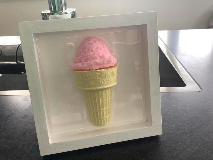 Handgemaakt 3D IJsjes Schilderij, Huis en Inrichting, Woonaccessoires | Wanddecoraties, Nieuw, Ophalen of Verzenden