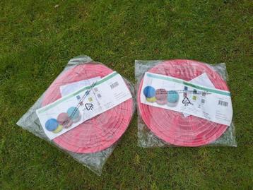 2 x lantaarn roze met solar, 40 cm beschikbaar voor biedingen