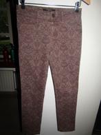 F1347 Nickjean mt 36 jeans taupe bruin gobelin patroon jogg, Bruin, Verzenden, Zo goed als nieuw, Maat 36 (S)