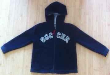 Donkerblauw fleece vest (Bijenkorf) met capuchon beschikbaar voor biedingen