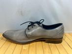 Manfield, maat 43, grijze schoenen met blauwe veters., Manfield, Overige kleuren, Verzenden, Zo goed als nieuw