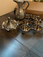 Antieke Koffie/Theeset - Karaf, Suikerpot & Kopjes, Ophalen of Verzenden