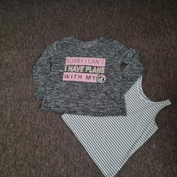 2: setje (shirt en topje) C&A  146 - 152 beschikbaar voor biedingen