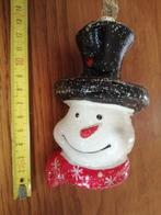 Kerstbal sneeuwman figuur glas, Diversen, Kerst, Ophalen of Verzenden
