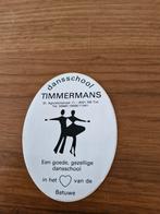 1405 Sticker Dansschool Timmermans Tiel, Ophalen of Verzenden, Zo goed als nieuw