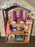 Houten poppenhuis met meubels Kidkraft, Ophalen, Gebruikt, Poppenhuis