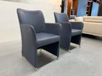 2 Nieuw Bert Plantagie Lambada Stoelen op wielen leer Stoel, Huis en Inrichting, Stoelen, Twee, Blauw, Nieuw, Leer