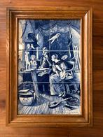 Delfts Blauw Tegeltableau Jan Steen, Antiek en Kunst, Antiek | Wandborden en Tegels, Ophalen of Verzenden