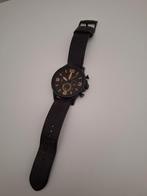 Stoer Fossil horloge met leren band., Sieraden, Tassen en Uiterlijk, Horloges | Heren, Overige merken, Staal, Ophalen of Verzenden