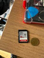 SanDisk Ultra 16GB SD Kaart, Audio, Tv en Foto, Fotografie | Geheugenkaarten, SD, Gebruikt, Ophalen of Verzenden, Fotocamera