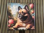 Franse Bulldog Fluffy Barok Canvas, Verzenden