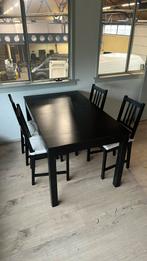 IKEA UITSCHUIFBARE TAFEL MET 4x stoelen, Huis en Inrichting, Tafels | Eettafels, Ophalen of Verzenden