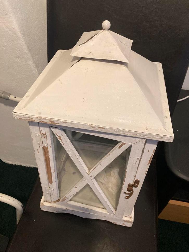 Lantaarn GRATIS, Huis en Inrichting, Woonaccessoires | Kandelaars en Kaarsen, Gebruikt, Hout, Ophalen