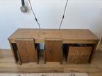 Prachtig bureau met 2 stoelen en opbergkist, Ophalen, Zo goed als nieuw, Tafel(s) en Stoel(en)