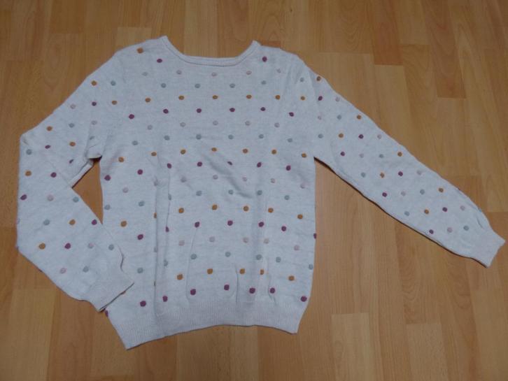Gebroken witte trui H&M met stippen, maat 134/140 NIEUWSTAAT, Kinderen en Baby's, Kinderkleding | Maat 134, Zo goed als nieuw
