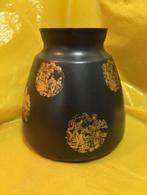 Chokin Japanse metalen vaas met rondom goud etsing , Antiek en Kunst, Ophalen of Verzenden