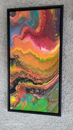 Abstract schilderij met lijst, Ophalen of Verzenden