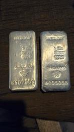 2 x 1 kilo metalor 999 zilver met certificaat, Postzegels en Munten, Edelmetalen en Baren, Ophalen of Verzenden, Zilver