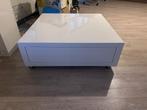 Nette witte salon tafel, Huis en Inrichting, Ophalen, 100 tot 150 cm, 50 tot 100 cm, Zo goed als nieuw