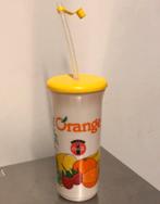 ORANGE JULIUS  PLASTIC BEKER, Verzenden, Zo goed als nieuw, Gebruiksvoorwerp