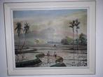 2 OUDE INDONESISCHE SCHILDERIJEN ( per stuk te koop ), Antiek en Kunst, Ophalen of Verzenden