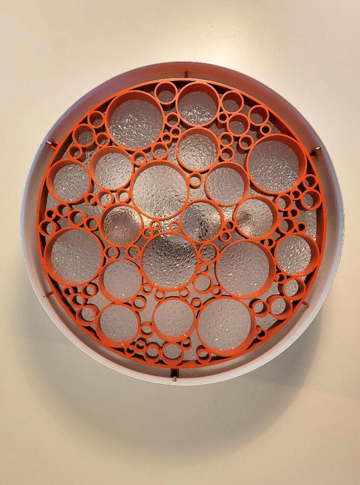 Set van 3 Alliance plafondlampen van Raak Amsterdam, Huis en Inrichting, Lampen | Plafondlampen, Gebruikt, Kunststof, Metaal, Ophalen