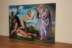 27/28 schilderij Michel Angelo Adam/Eva en God, Ophalen