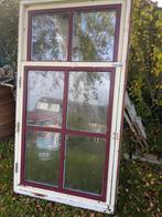 Kozijn dubbel glas hardhout, Doe-het-zelf en Verbouw, Kozijnen en Schuifpuien, Gebruikt, Raamkozijn, 75 tot 150 cm, Hout
