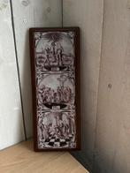 Bijbelse tegels in eiken lijst, Antiek en Kunst, Ophalen of Verzenden