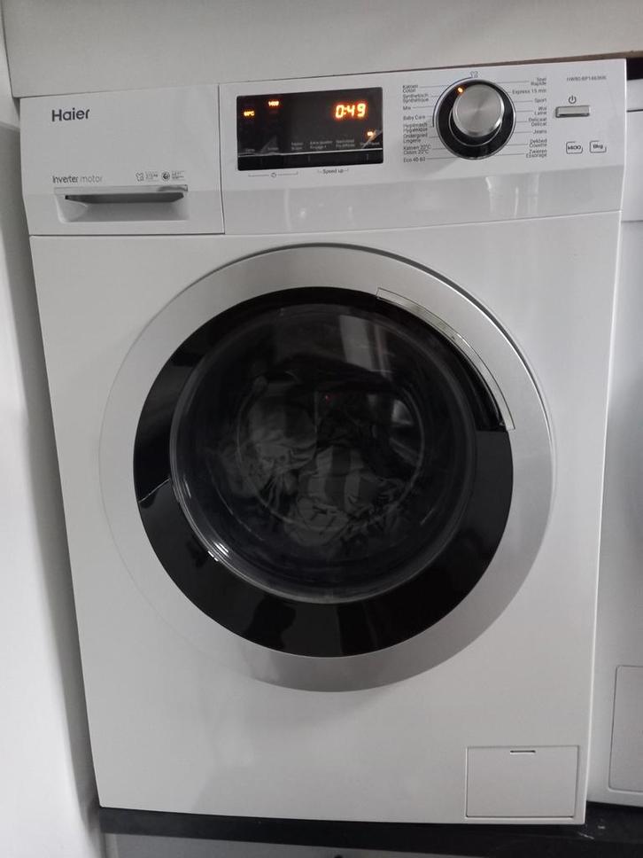 Haier wasmachine, Witgoed en Apparatuur, Wasmachines, Gebruikt, 6 tot 8 kg, 85 tot 90 cm, 1200 tot 1600 toeren, Ophalen