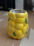 Citroen vaas, Overige kleuren, Ophalen of Verzenden, Minder dan 50 cm, Glas