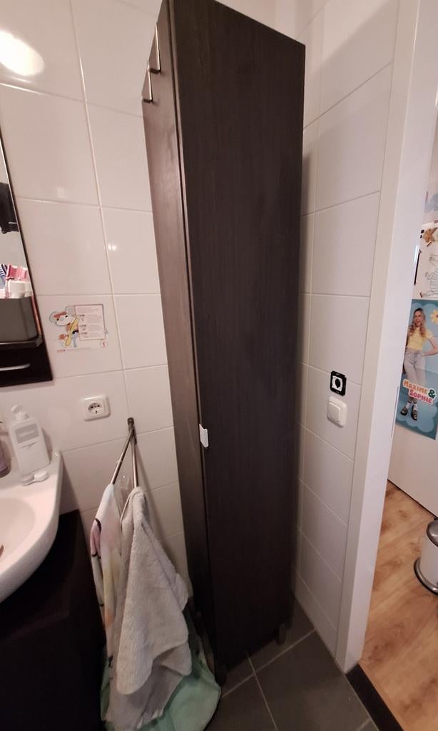 Badkamermeubel set met spiegel, wastafelkast en kolomkast, Ophalen, Gebruikt, Overige typen, 50 tot 100 cm