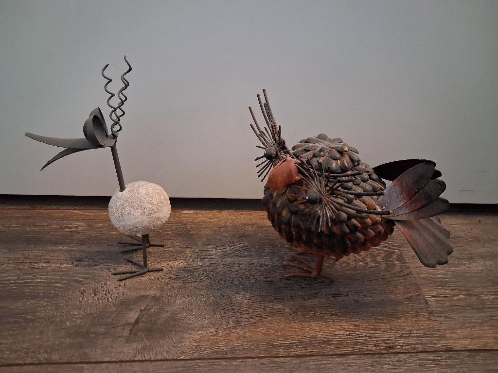 Beeld vogel 2x, Verzamelen, Beelden en Beeldjes, Ophalen of Verzenden, Zo goed als nieuw, Dier