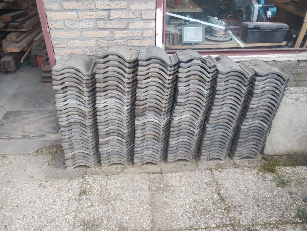 Dakpannen ohv jd Holland ongeveer 160 stuks, Doe-het-zelf en Verbouw, Dakpannen en Dakbedekking, Ophalen, Gebruikt, Steen of Klei