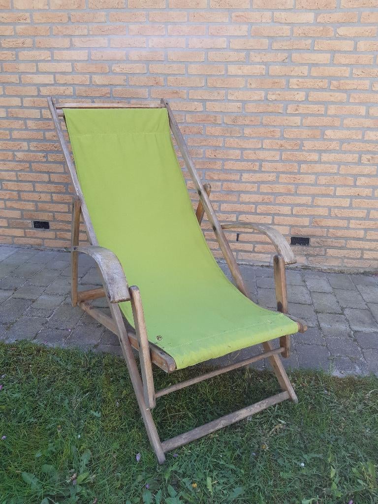 Strandstoel, Tuin en Terras, Tuinstoelen, Ophalen, Gebruikt, Hout, Verstelbaar