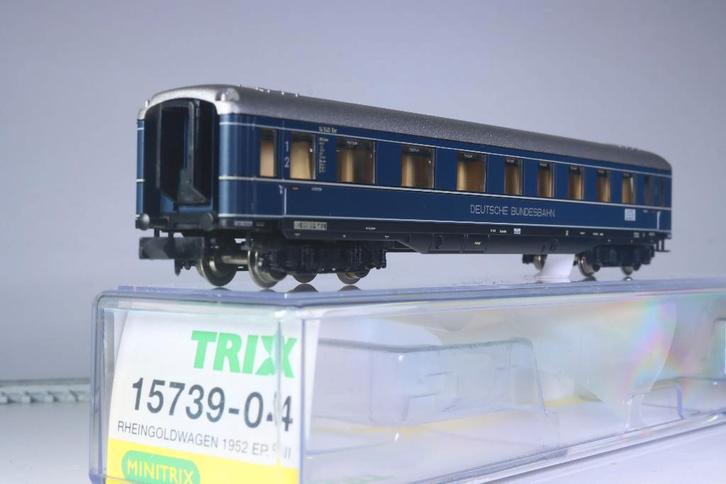 Sneltreinwagen 1e/2e/3e kl type ABC4üwe, blauw, DB, Hobby en Vrije tijd, Modeltreinen | N-Spoor, Nieuw, Wagon, Gelijkstroom, Trix