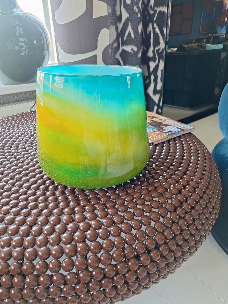 Colmore Vaas / Windlicht - Prachtige Kleuren, Huis en Inrichting, Woonaccessoires | Vazen, Gebruikt, Overige kleuren, Minder dan 50 cm