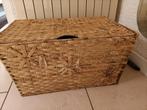 Gevlochten opbergmand met deksel - zgan, Ophalen, Zo goed als nieuw