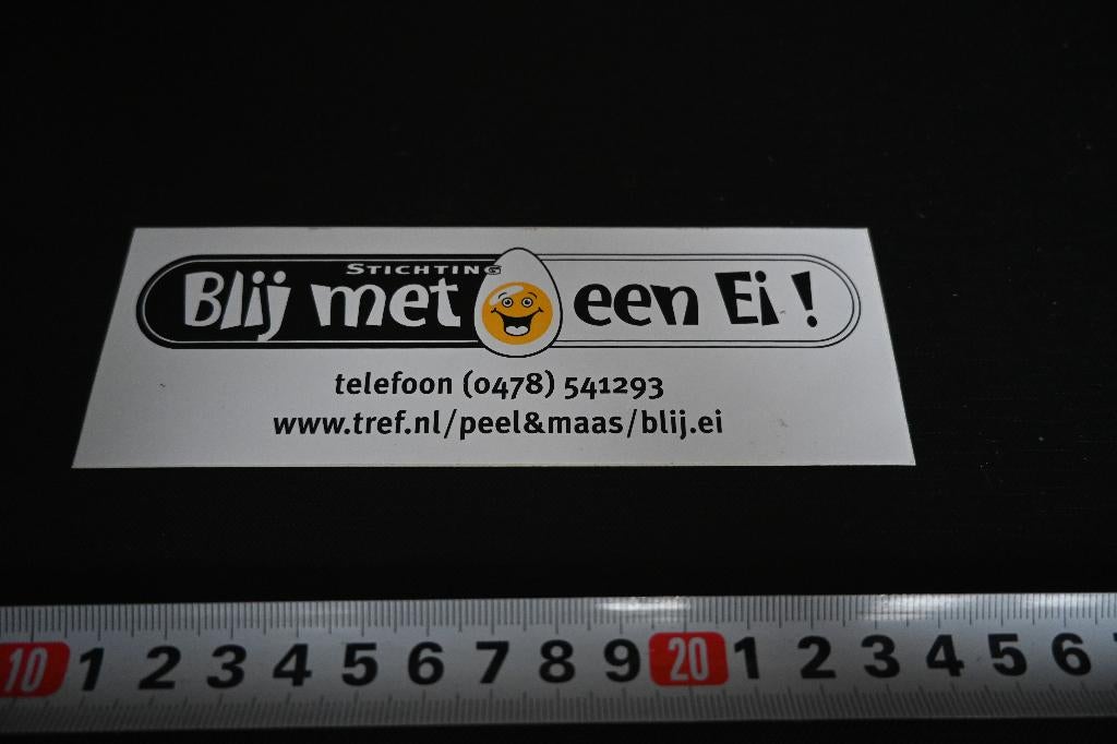 sticker Stchting Blij met een Ei ! Peel & Maas, Ophalen, Zo goed als nieuw