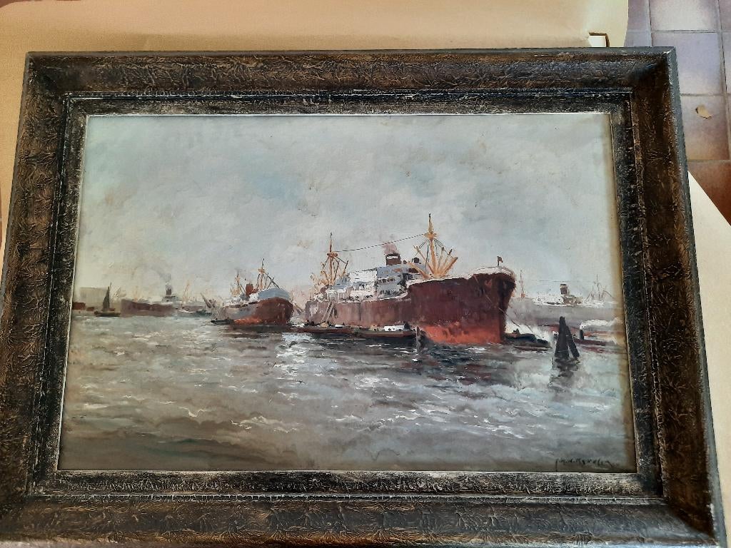 Olieverf schilderij riny vd krooler, Antiek en Kunst, Kunst | Schilderijen | Klassiek, Ophalen