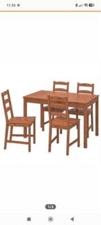 Jokk mokk eettafel en stoelen set, Huis en Inrichting, Tafels | Eettafels, Ophalen, Gebruikt, 100 tot 150 cm, 50 tot 100 cm
