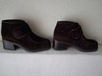 Manfield donkerbruin suede enkel laarsjes., Bruin, Lage of Enkellaarzen, Ophalen of Verzenden, Zo goed als nieuw