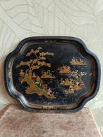 Vintage Worcester Ware dienblad met Oosters tafereel, Ophalen of Verzenden, Gebruikt, Overige vormen, Metaal